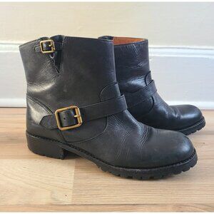 Marc by Marc Jacobs Black Leather Ankle Engineer Boot size 38.5
